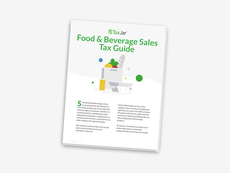 Sales Tax Food and Beverage Graphic